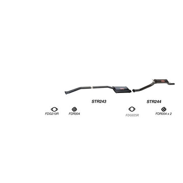 Redback Exhaust 2 1/2" Cat Back System for Ford Falcon (07/1998 - 09/2002) - Brixton 4x4 - Buy Online Now!